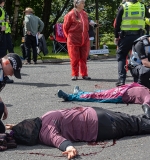 Close up of Ros and Gillean die-in Coulport 17jun22