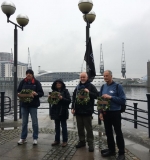 Laying wreaths in dock 2