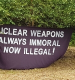 Banner celebrating the Ban Treaty