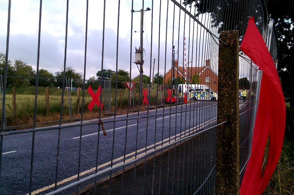 A red line going up round AWE Burghfield, saying NO to Trident, and any replacement.